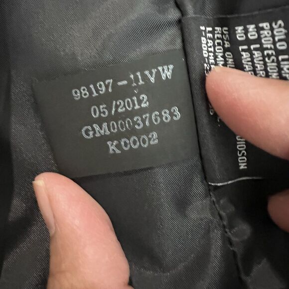 Harley Davidson Women's Black Embroidered Vest Medium Pig Leather Snap Up Biker - Picture 15 of 16